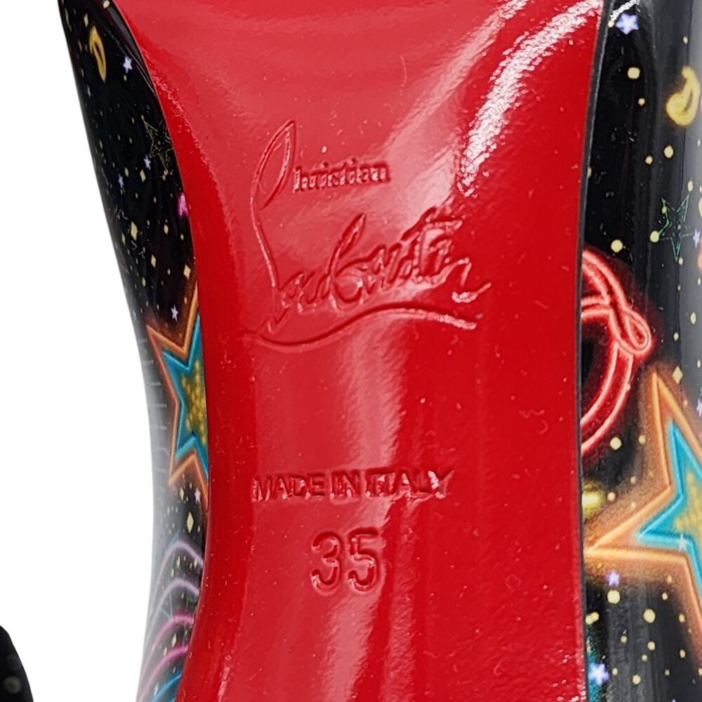 Christian Louboutin Viva Las Vegas Kate Pumps 100mm - Patent Leather - Black 35 - Picture 7 of 9